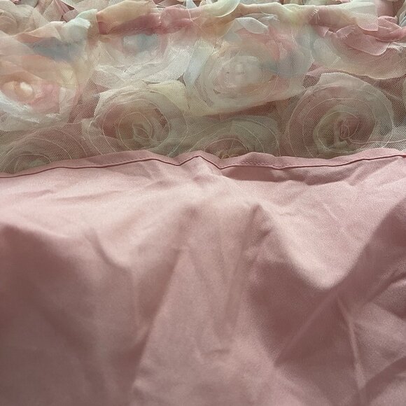 Lulus Womens Coquette Fairycore Floral Rosette Dress Size S Cottagecore Princess - Picture 13 of 15